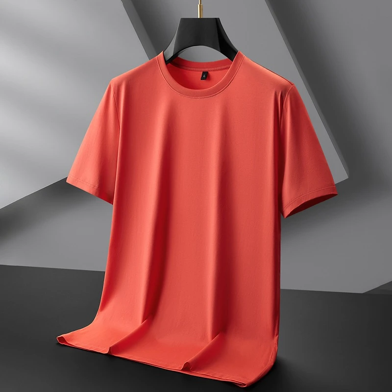 2025夏季新款大码圆领短袖T恤肥佬汗衫加肥加大宽松休闲半袖男t恤
