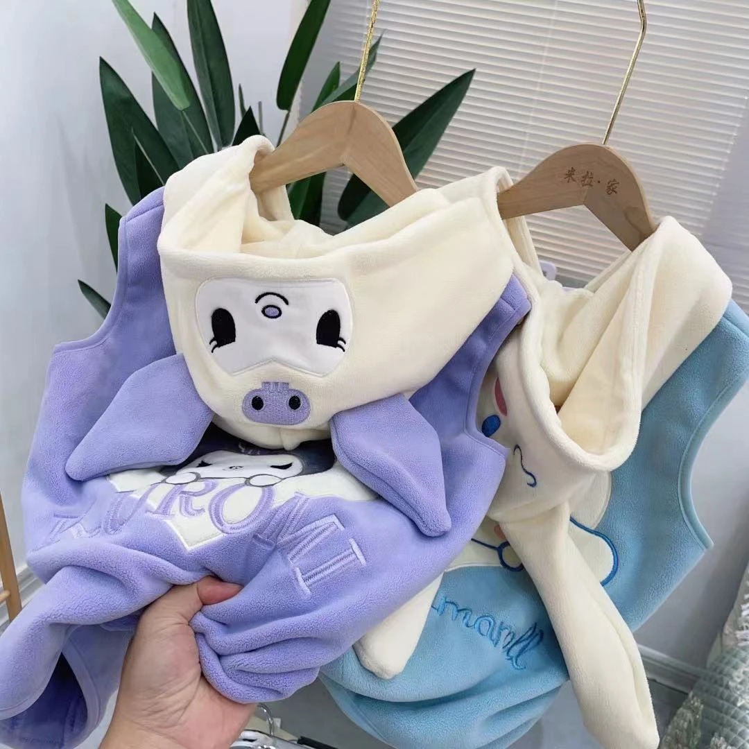 3007女童马甲开衫秋冬外穿背心女童坎肩中大童云朵绒