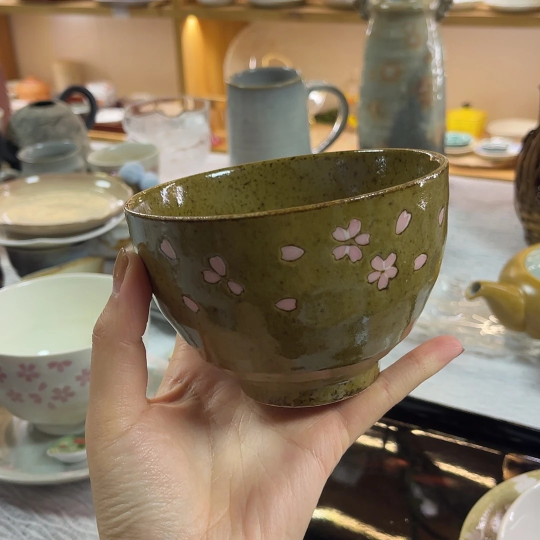 瓷片樱花粗陶大号饭碗51