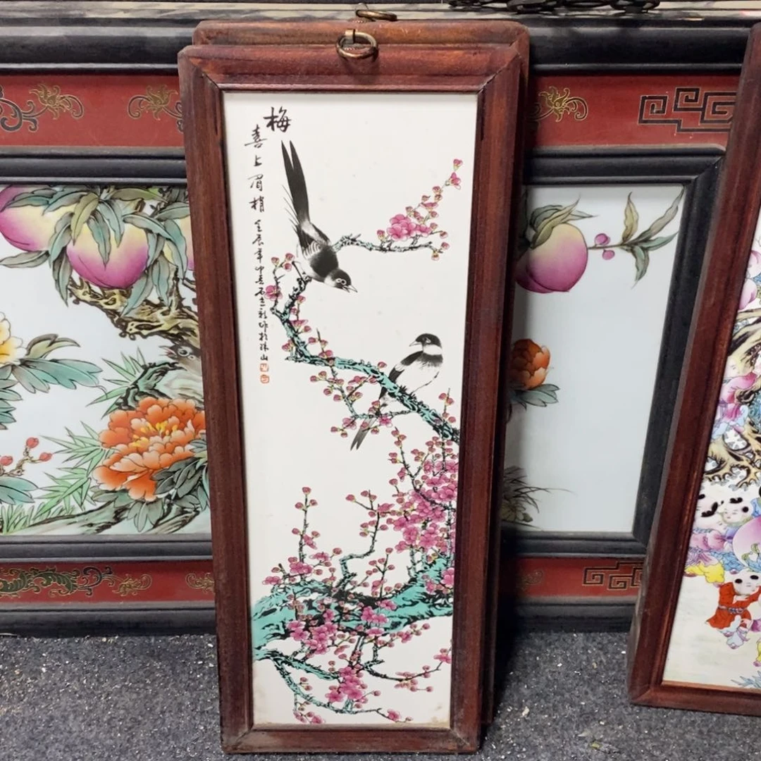 瓷片景德镇瓷板画柴窑烧制