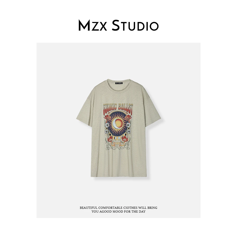 MZX 夏季创意图案印花圆领短袖 SY9081-P