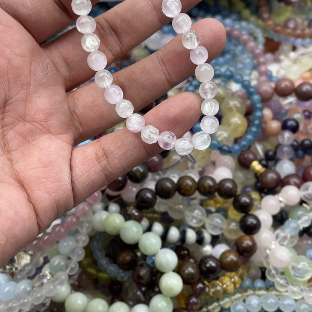 银S925镶嵌手链烟晶