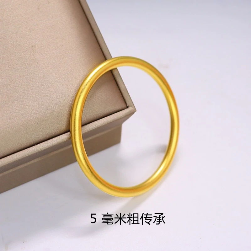 手镯 5N经典磨砂素圈实心手镯H-38