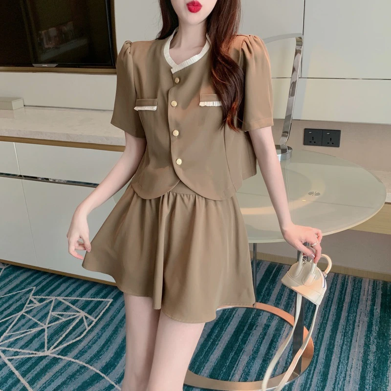 MZ16745大码MM夏季爆款显瘦小个子半身裙减龄气质高腰短裙两件套