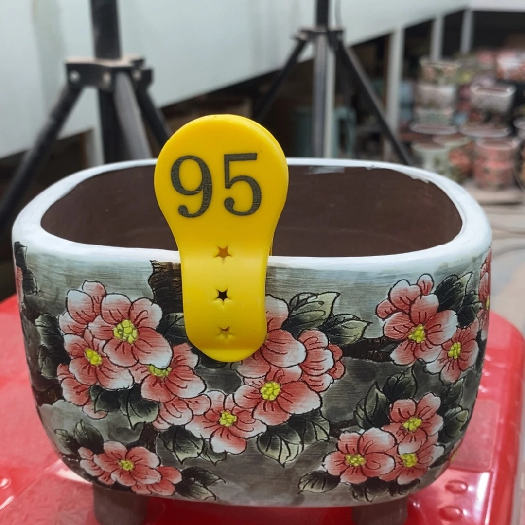 紫砂花盆水晶花盆95瑕疵
