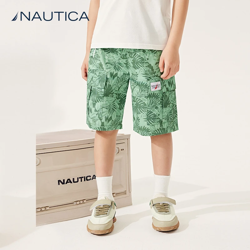 NAUTICA/诺帝卡童装男童短裤夏季儿童夏日海边五分沙滩裤休闲度假