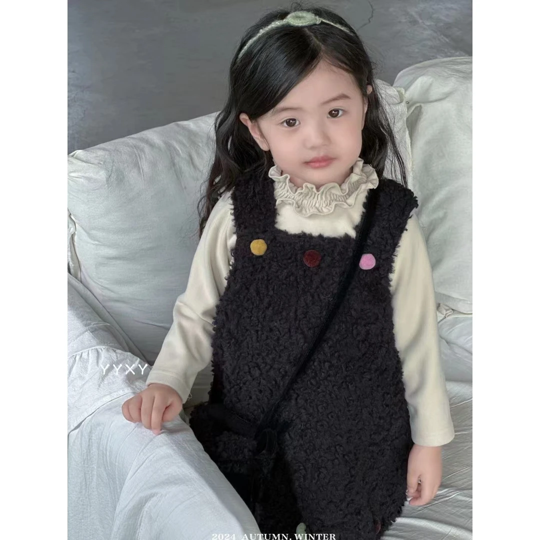 毛毛带包背心裙三件套82222