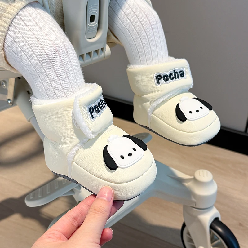 冬季婴儿鞋0-1岁加绒加厚6-12个月婴幼儿保暖鞋好穿不掉棉鞋