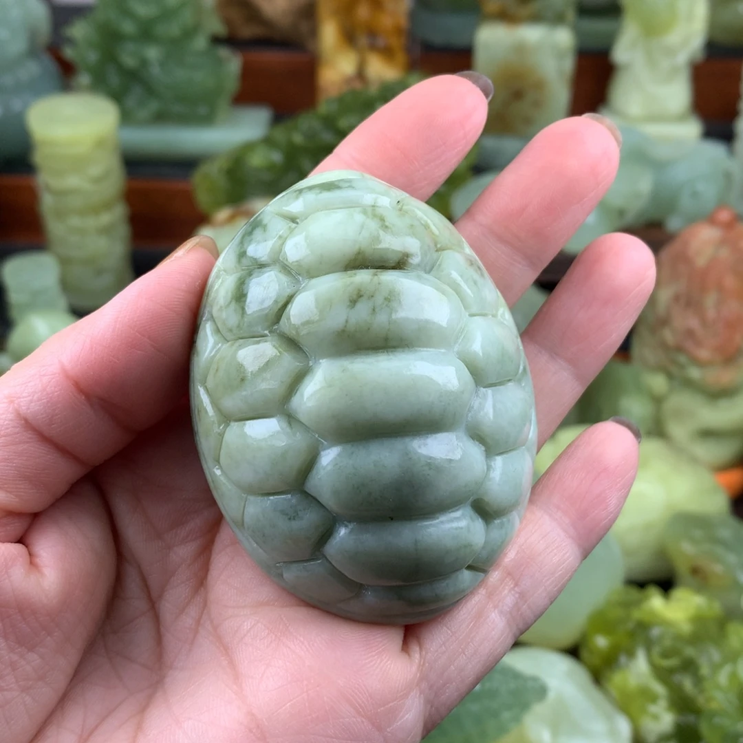 蛇纹石玉未镶嵌手把件