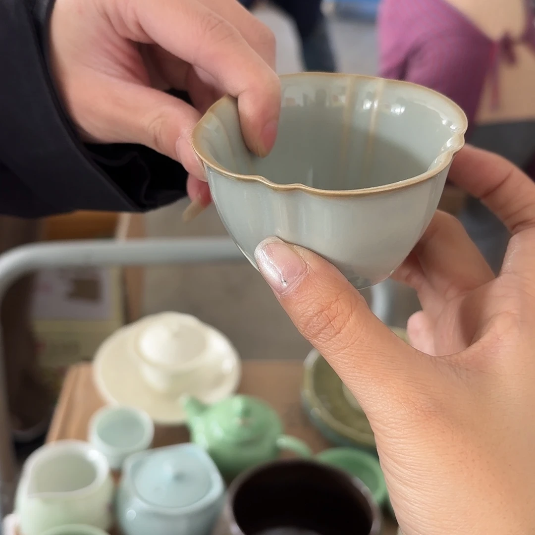 龙泉云间青瓷小米茶器