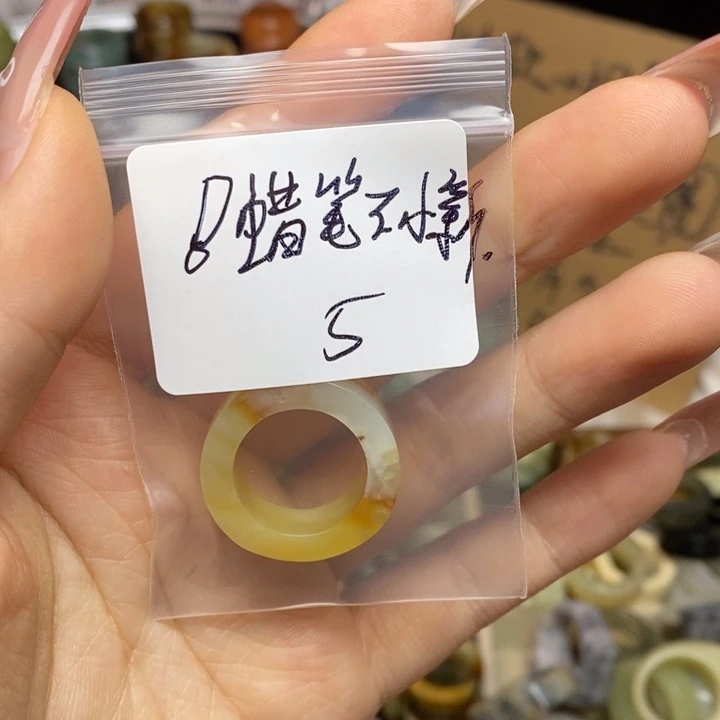 ****.蛇纹石玉合金戒指