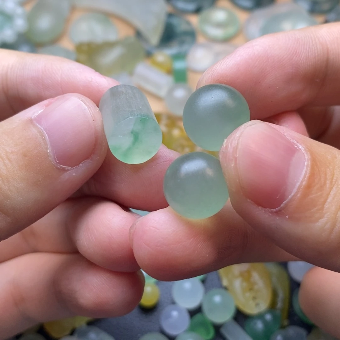 定制翡翠未镶嵌竹珠子