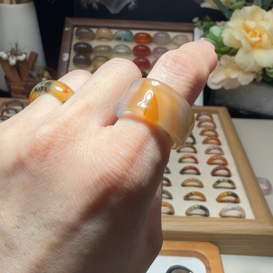 玛瑙/玉髓未镶嵌戒圈