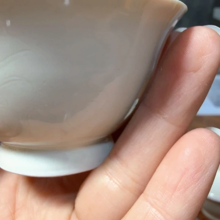 鉴**事定窑纯手工仿古茶碗微瑕