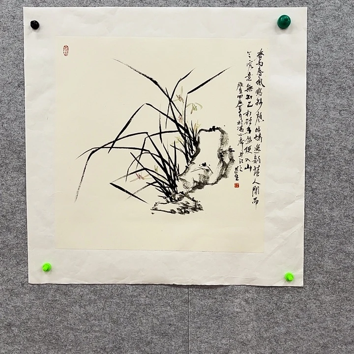 国画花鸟的翅膀和羽毛的