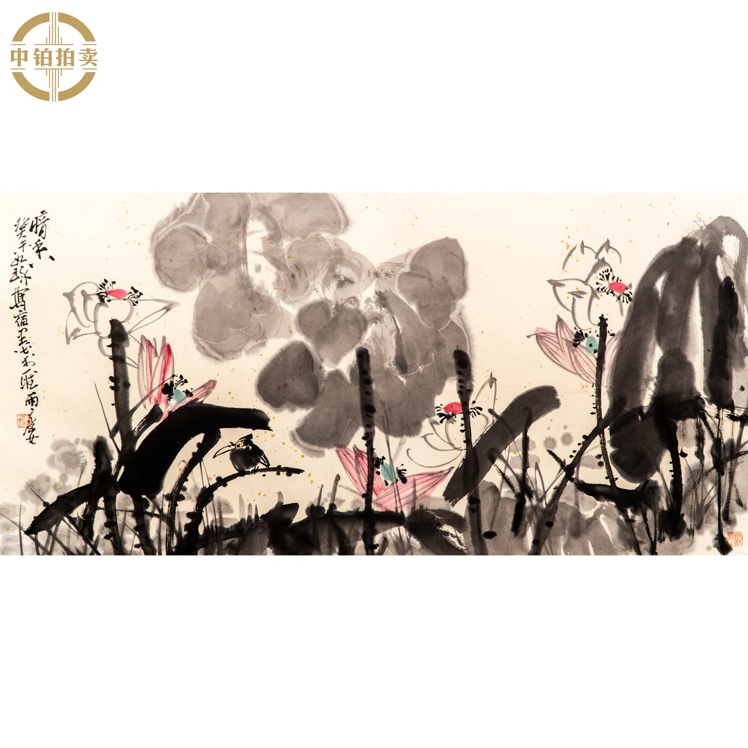 lot0754 荷花 镜片 69cm*137cm 约8.5平尺