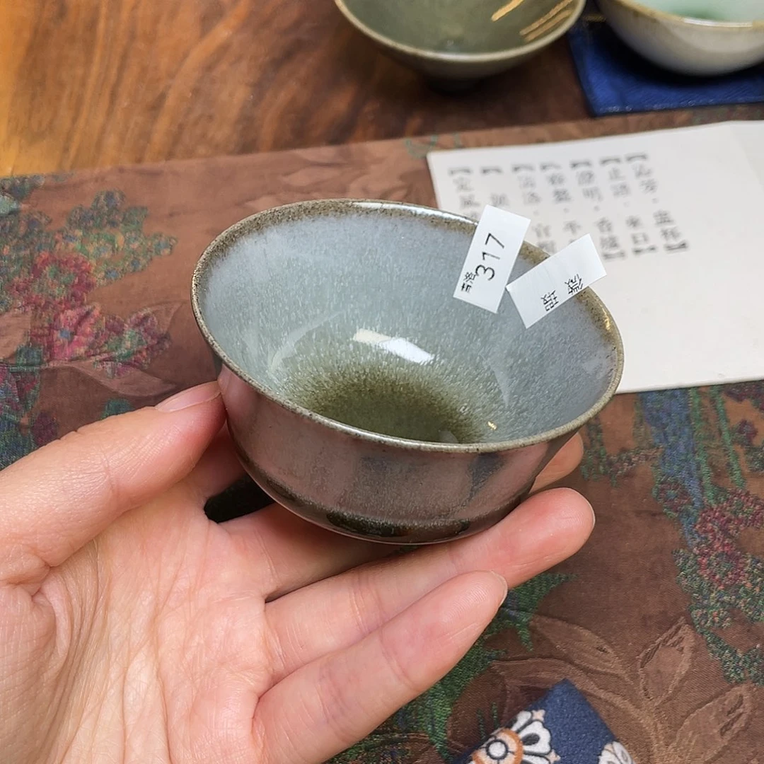 茶盏317 福临号建盏柴烧薄胎微瑕