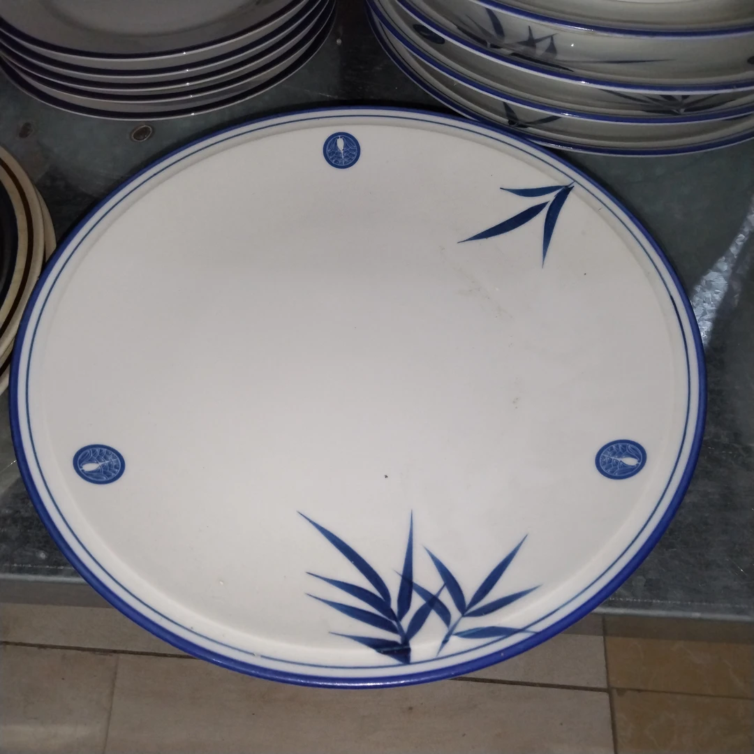 日本竹叶大盘子尺寸如图老货默认微瑕不退换介