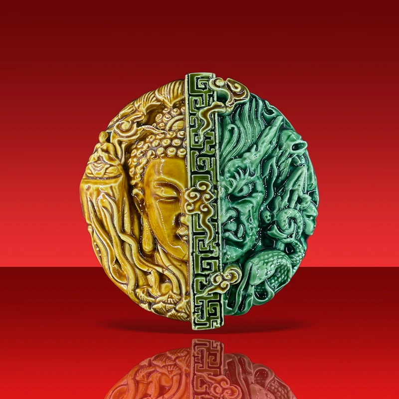 北京琉璃文创冰箱贴龙凤呈祥冰箱贴