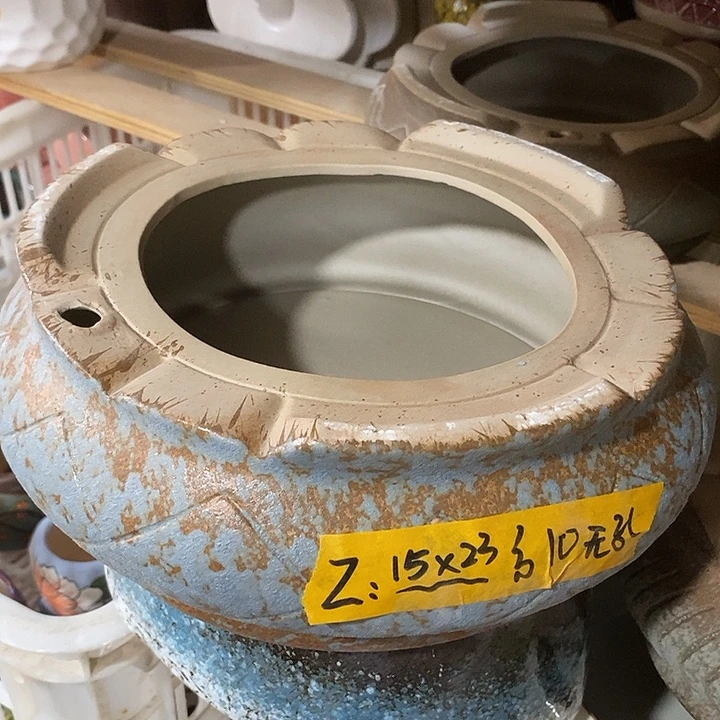 摆件水培陶盆无孔 微瑕介意勿拍