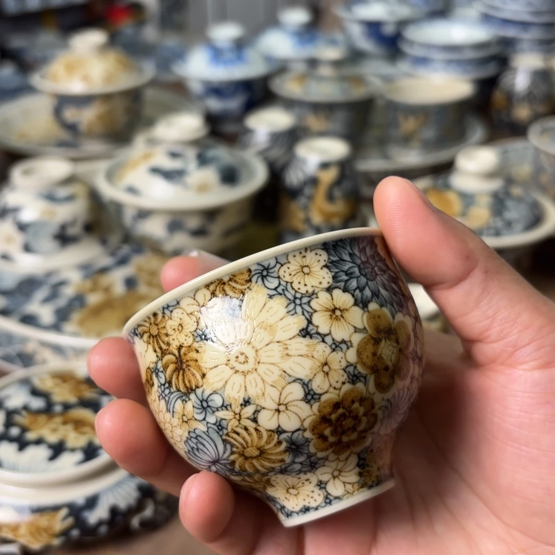 摆件陶瓷景德镇手绘茶器