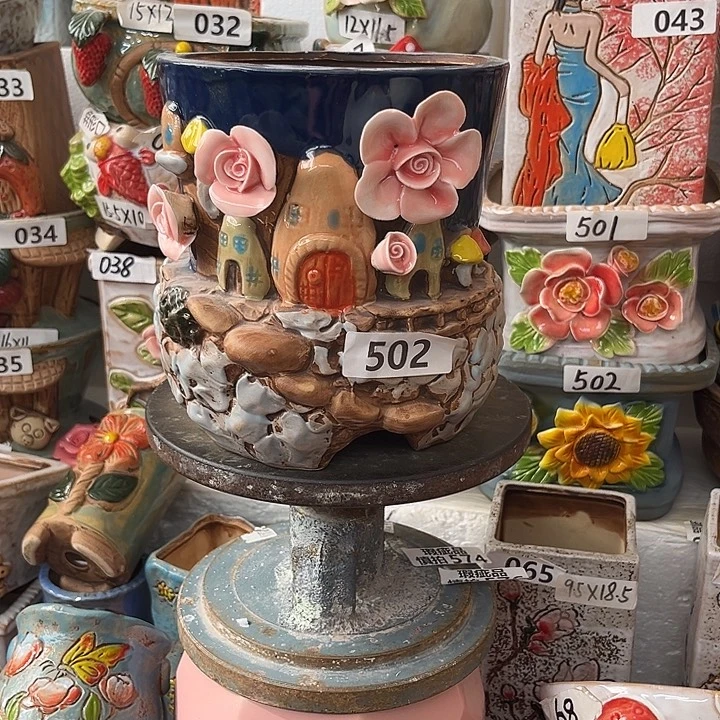 粗陶材质多肉花盆