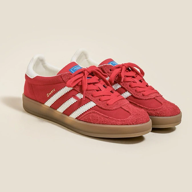 自留款内增高复古风T头条纹系德训女鞋