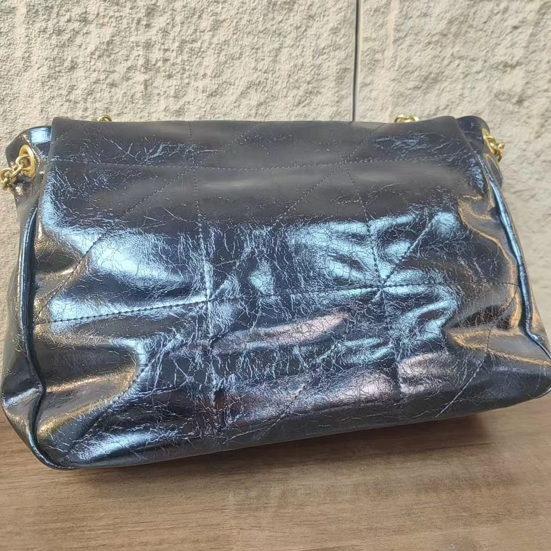 24年秋冬新款真皮重工女包叉大油米