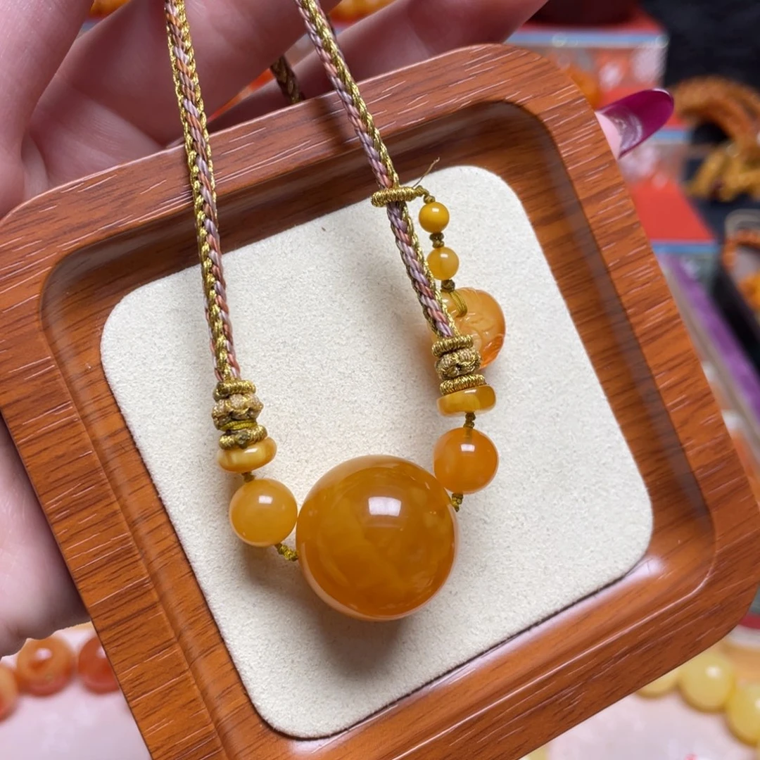 蜜蜡未镶嵌颈饰项链