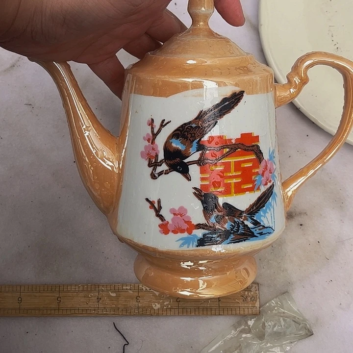 摆件，烧制问题都是正常的22有窑裂