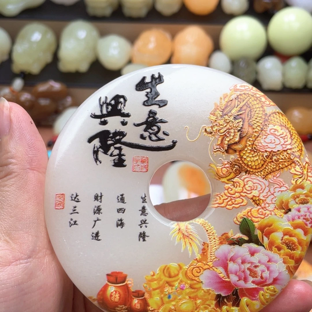 石材天然古青石手把件