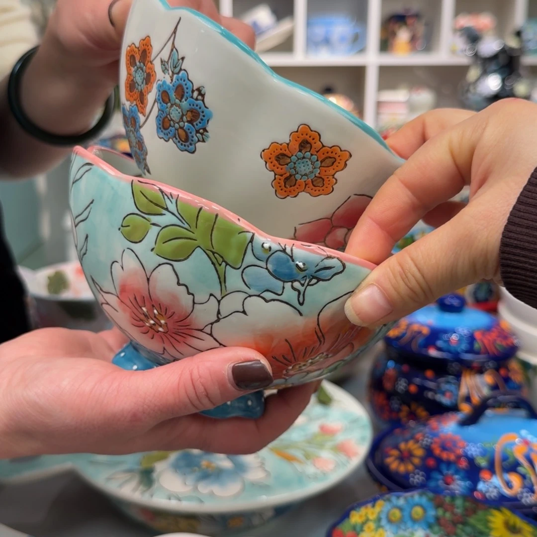 瓷6英寸八角面碗2只看图