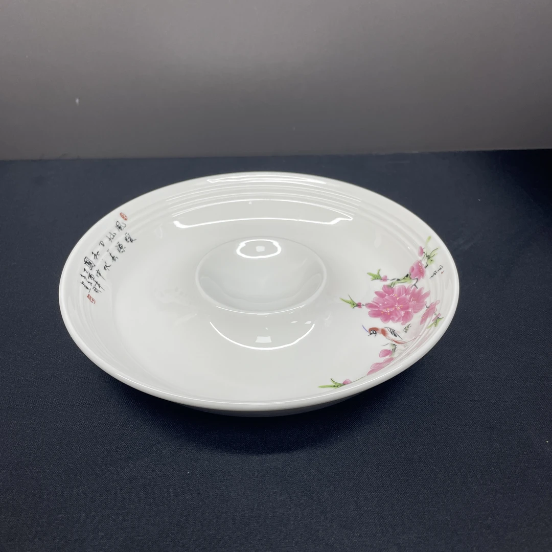 WJ-水点桃花小号饺子盘1个装