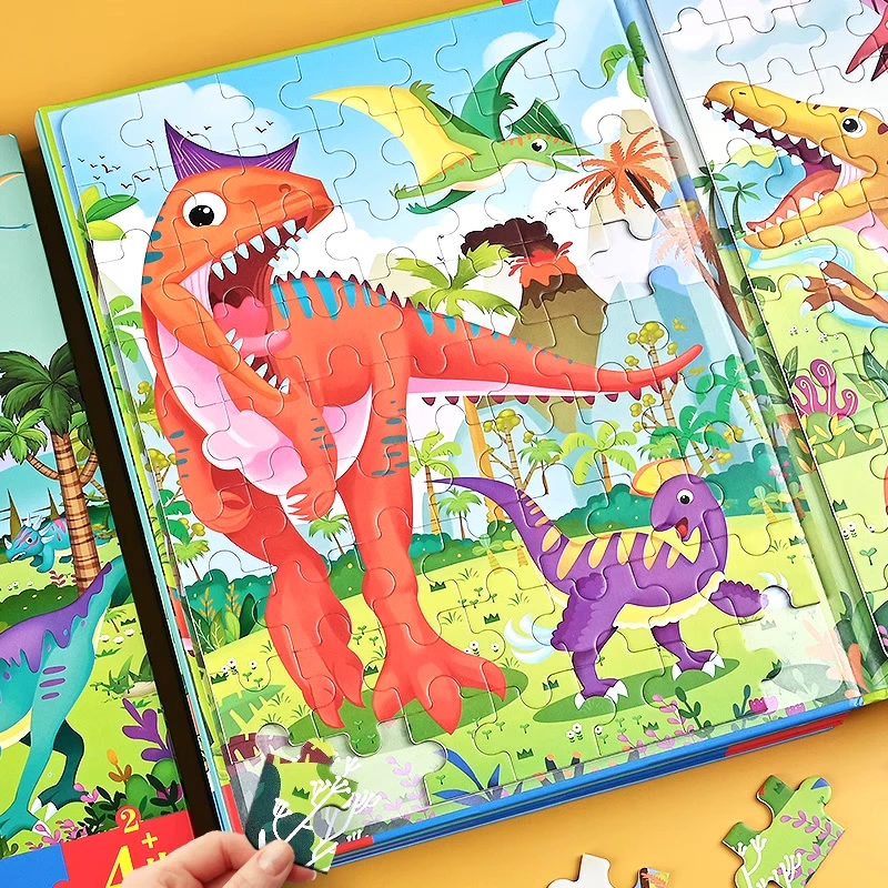 恐龙磁力拼图3到6岁以上儿童益智幼儿园男孩女孩趣味宝宝早教玩具