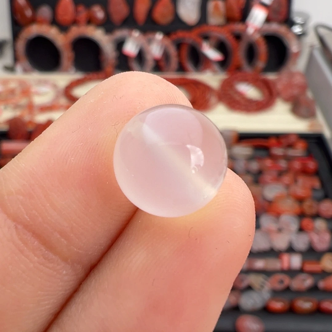 南红玛瑙未镶嵌颈饰荔枝冻圆珠