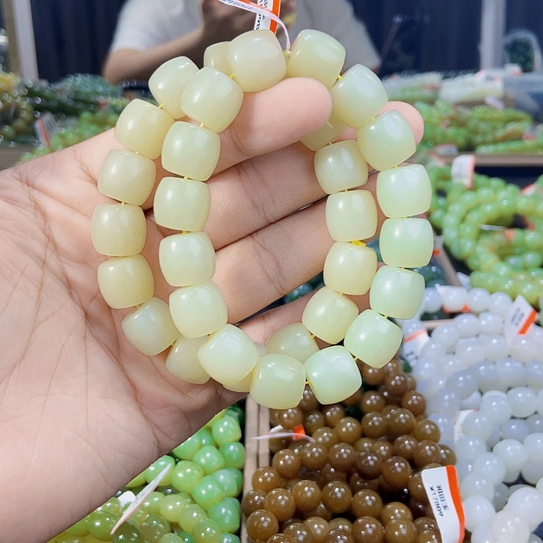 未镶嵌手串和田玉纯天然卡14新疆且末料多样性发一
