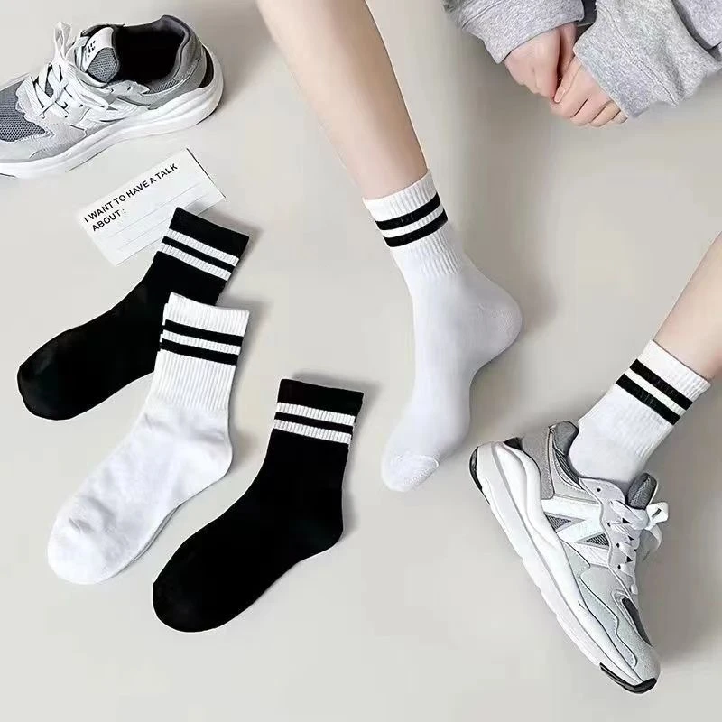 诸暨袜子纯棉男中筒袜夏季新款潮流女袜防臭吸汗百搭透气运动袜