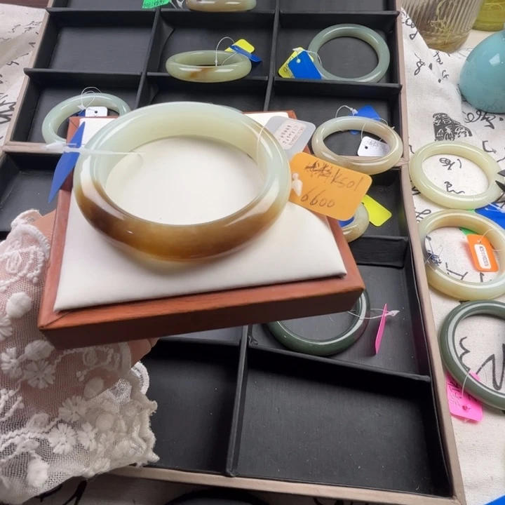 未镶嵌手镯和田玉玲珑美镯54.3