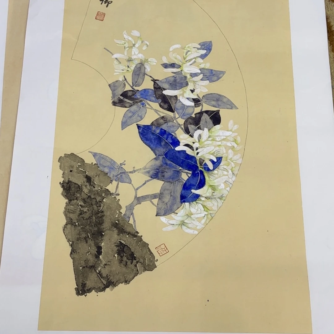 国画四尺四开花鸟艺