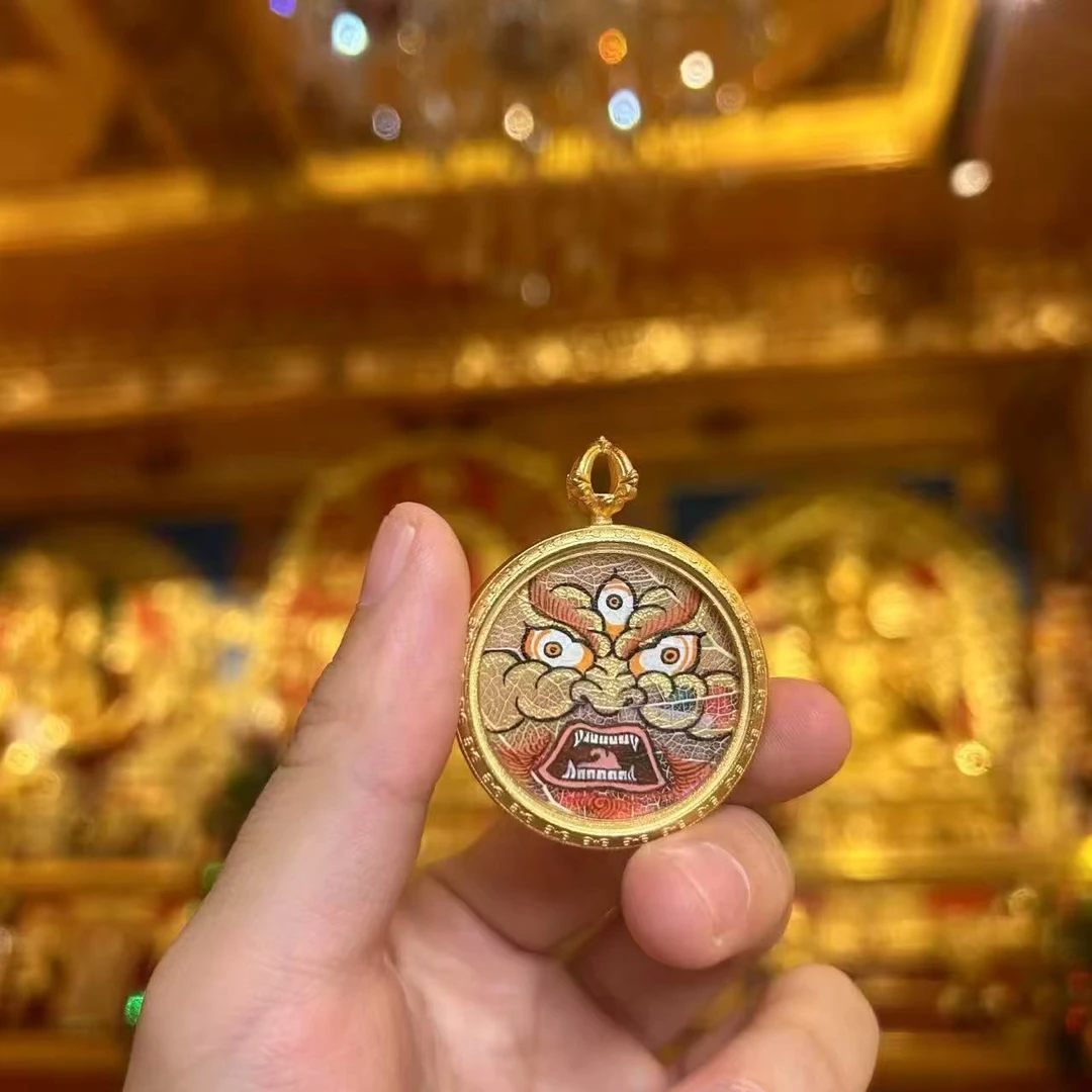 菩提叶白财神眼睛--热贡纯手绘