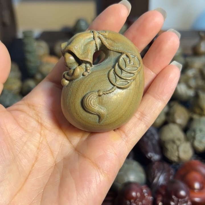把件小叶紫檀两个一对