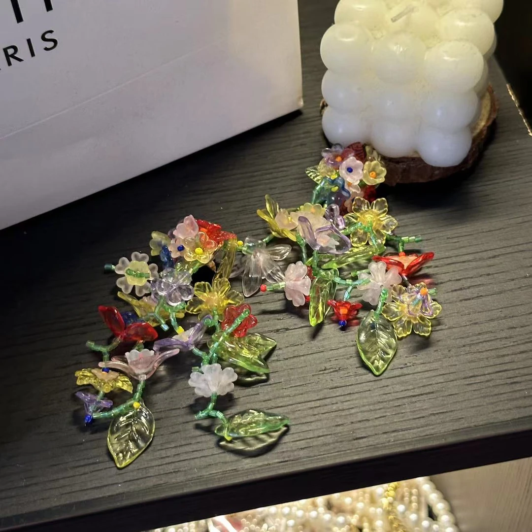 【李十一LISHIYI】五颜六色花卉耳环★164