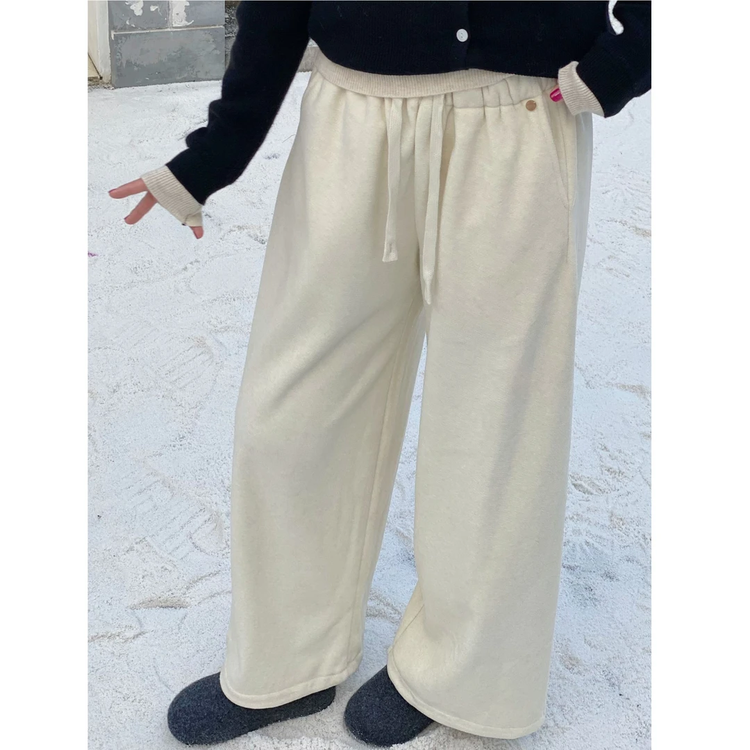 【毛巾裤】简约百搭松紧腰加绒经典卫裤