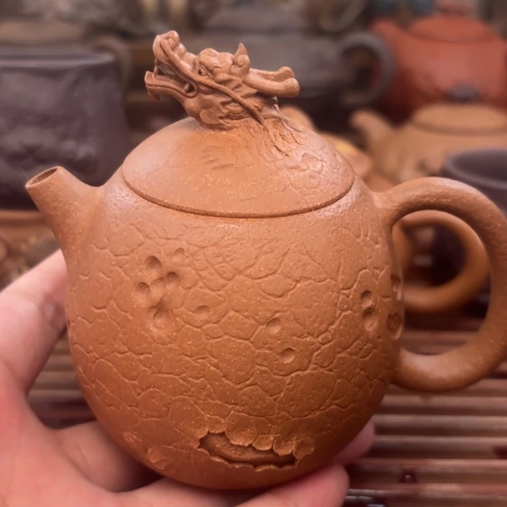 茶壶紫砂龙蛋原矿黄降坡200c
