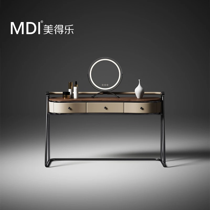 美得乐设计师天然大理石梳妆台现代简约小户型家用卧室轻奢化妆桌