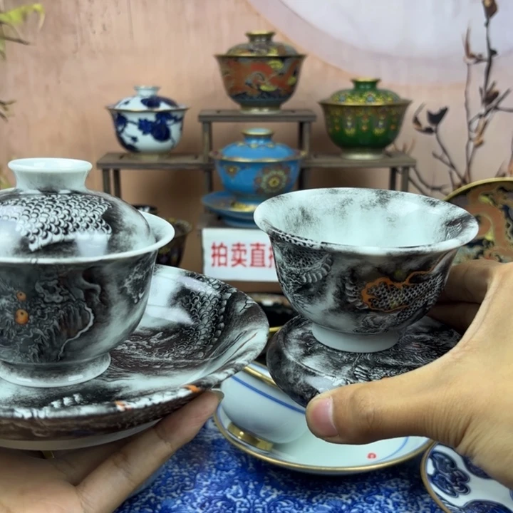 ****谷盖碗陶景德镇手工手绘陶瓷