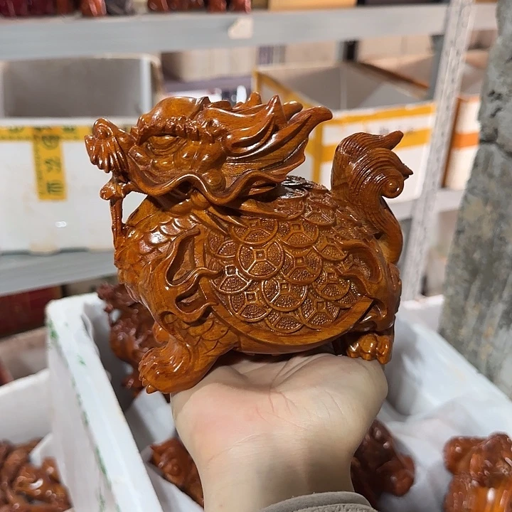 木花梨木18金钱龙龟一只