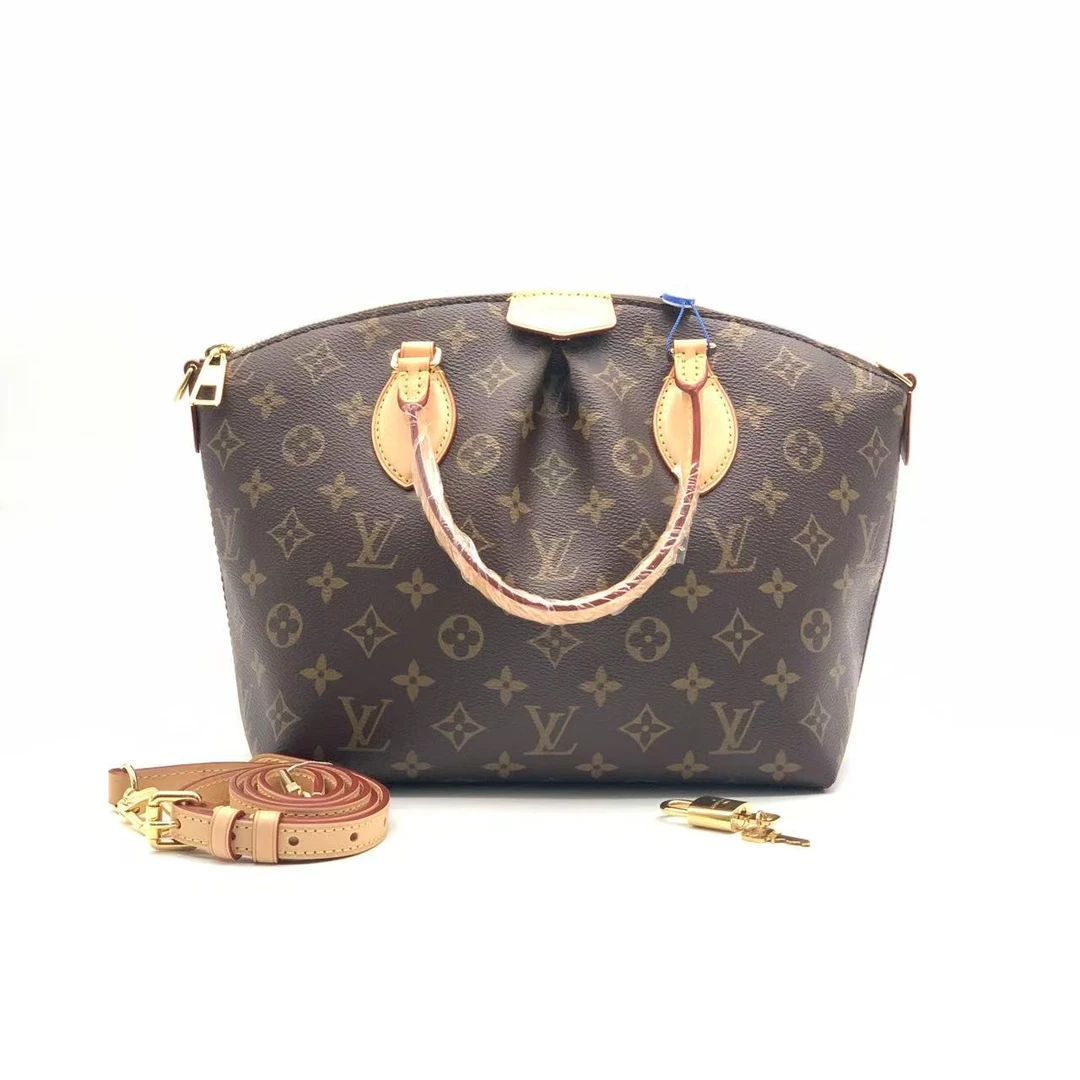 99新 LouisVuitton/路易威登 新款老花中号饺子包