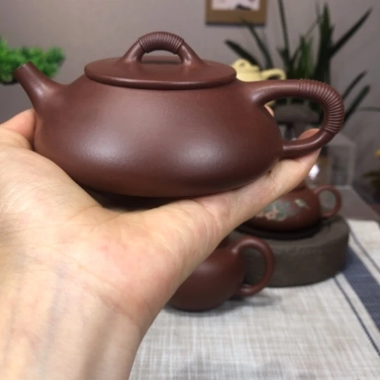 紫砂茶壶精品半手工线瓢200cc