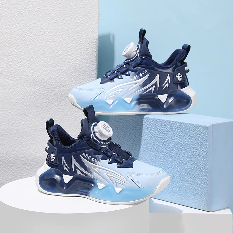 2025秋冬新款皮面男童运动鞋防滑耐磨男童鞋子男孩跑步鞋时尚百搭